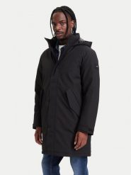 Tommy Hilfiger Parka MW0MW44989 Czarny Regular Fit. Czarne parki męskie Tommy Hilfiger, m, bez wzorów, z syntetyku, bez kołnierzyka, bez kaptura. Za 1,599.00 zł.