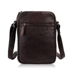 Saszetka męska skórzana brązowa na ramię washed leather Paolo Peruzzi SL-03-CSBR. Brązowe saszetki i nerki męskie bez wzorów, z jeansu. Za 189.99 zł.