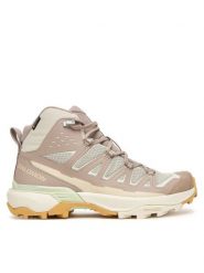 Salomon Trekkingi X Ultra 360 Edge Mid Gore-Tex L47816300 Beżowy. Brązowe obuwie trekkingowe damskie Salomon, z gore-texu, bez zapięcia. Za 619.99 zł.