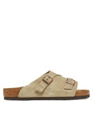 Birkenstock Klapki Zürich 50461 Brązowy. Brązowe klapki męskie Birkenstock, bez wzorów, ze skóry, bez zapięcia. Za 399.99 zł.