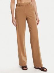 Silvian Heach Spodnie materiałowe Liovica GPP25421PA Beżowy Wide Leg. Brązowe spodnie materiałowe damskie Silvian Heach, bez wzorów, z bawełny. Za 199.99 zł.