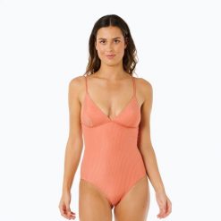 Strój kąpielowy jednoczęściowy damski Rip Curl Luxe Surf Good. Brązowe stroje kąpielowe damskie Rip Curl, m, bez wzorów, z elastanu. Za 199.99 zł.