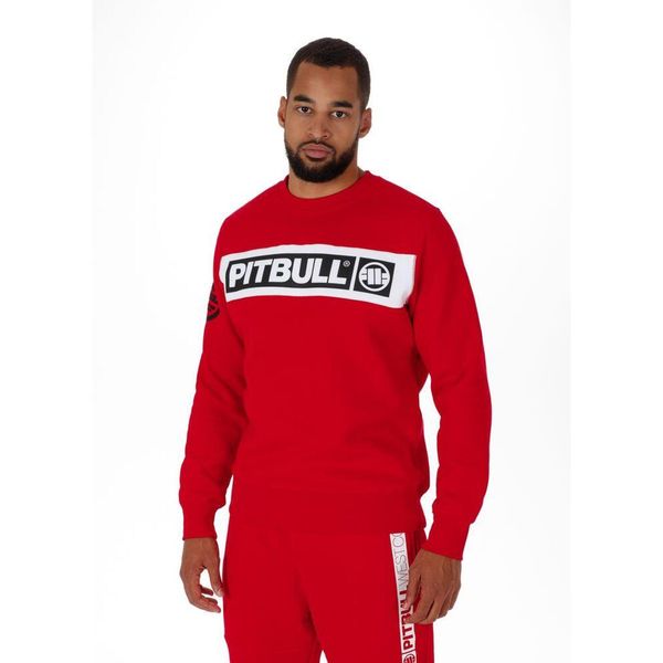 Bluza męska Pitbull Sherwood. Czerwone bluzy męskie PITBULL, m, bez wzorów, sportowe, bez ramiączek, bez kaptura. Za 199.00 zł.