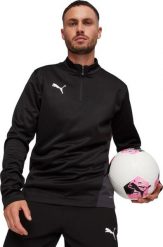 Puma Bluza męska Puma TeamGoal Training 1/4 Zip Top czarna 658629 03 L. Czarne bluzy męskie Puma, l, bez wzorów, bez ramiączek, bez kaptura. Za 233.27 zł.