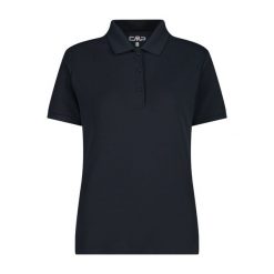 Damska koszulka polo pique CMP. Brązowe bluzki damskie CMP, bez wzorów, bez kołnierzyka, bez ramiączek. Za 276.00 zł.