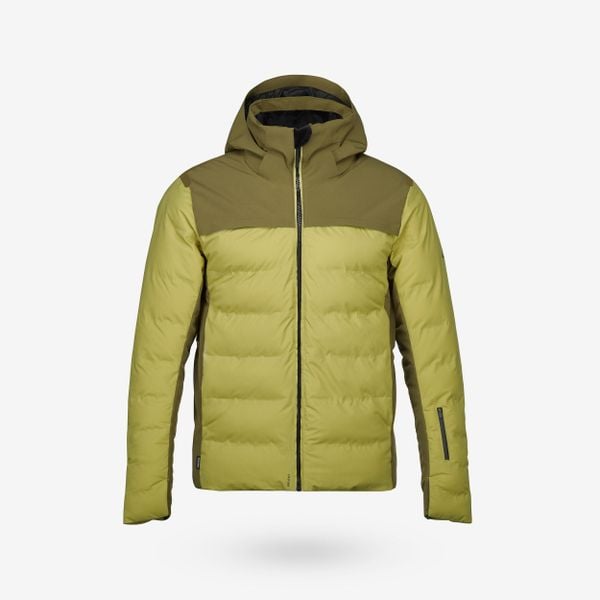 Kurtka narciarska i snowboardowa męska Quechua Warm 500. Brązowe kurtki sportowe męskie WED'ZE, na zimę, m, bez wzorów, z włókna, bez kaptura, narciarskie. Za 499.99 zł.