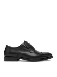 GINO ROSSI Półbuty EO-SEVERINO-01 Czarny. Czarne buty wizytowe męskie Gino Rossi, bez wzorów, ze skóry, bez obcasa, bez zapięcia. Za 449.99 zł.