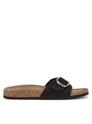 JENNY Klapki LB-P1598-YLD Czarny. Czarne klapki damskie Jenny, bez wzorów, z materiału, bez obcasa, bez zapięcia. Za 99.99 zł.