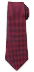 Wyrazisty Krawat Męski- Chattier- 6,7 cm - Oryginalny Wzór, Czerwono-Granatowy. Czerwone krawaty i muchy Chattier, bez wzorów, z tkaniny, eleganckie. Za 49.00 zł.
