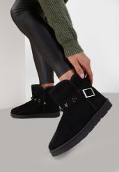 Czarne Śniegowce Merriman. Czarne śniegowce damskie Renee, z futra, przed kostkę, bez zapięcia. Za 44.99 zł.