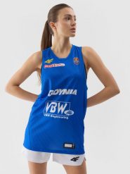4F Tank top replika wyjazdowy z sezonu 2023/24 damski 4F x VBW Arka Gdynia - multikolor XL. Topy damskie 4F, xl, bez wzorów, z dzianiny, bez kołnierzyka, bez ramiączek. W wyprzedaży za 79.99 zł.