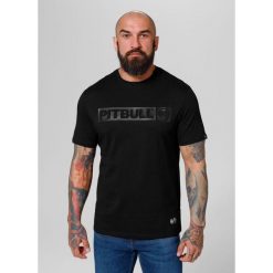 Koszulka bawełniana sportowy t-shirt dla dorosłych All Black Hilltop. Czarne koszulki sportowe męskie PITBULL, l, bez wzorów, z bawełny, bez ramiączek. Za 99.00 zł.