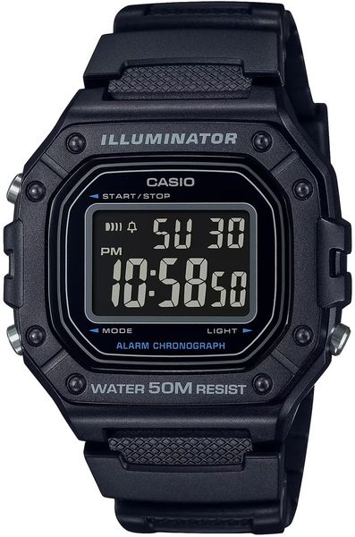 Zegarek Casio Męski W-218H-1B + Box Nosize. Zegarki męskie Casio, bez wzorów. Za 151.99 zł.