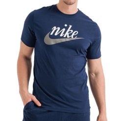 T-shirt sportowy męski Nike DZ3279-410. Niebieskie koszulki sportowe męskie Nike, m, bez wzorów, bez ramiączek, na fitness i siłownię. Za 79.00 zł.