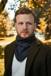 Ciepły komin zimowy z polarem brødrene k1 c. szary 9911. Szare szaliki męskie bez wzorów, z polaru. Za 31.85 zł.