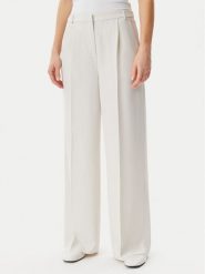 Calvin Klein Spodnie materiałowe Travel Twill K20K208214 Szary Wide Leg. Szare spodnie materiałowe damskie Calvin Klein, bez wzorów, z materiału. Za 359.99 zł.