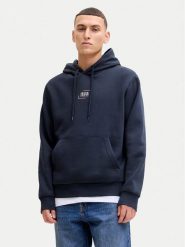 Jack & Jones Bluza Corp Graphic 12268422 Granatowy Regular Fit. Niebieskie bluzy męskie Jack & Jones, l, bez wzorów, z bawełny, bez ramiączek, bez kaptura. Za 159.99 zł.