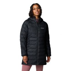 Kurtka sportowa damska Powder Lite II Mid Jacket. Czarne kurtki sportowe damskie Columbia, s, bez wzorów, z poliesteru, bez ramiączek, bez kaptura, trekkingowe. Za 649.99 zł.