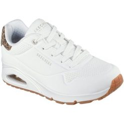 Adidasy Skechers Uno-jungle Nite, Kobiety. Białe obuwie sportowe damskie Skechers, bez wzorów, ze skóry ekologicznej, bez zapięcia. Za 383.00 zł.