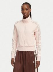 Adidas Bluza Firebird Lace KC6450 Różowy Slim Fit. Czerwone bluzy damskie Adidas, l, bez wzorów, z bawełny, bez ramiączek, bez kaptura. Za 349.99 zł.
