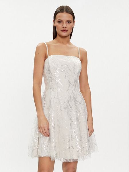 Rinascimento Sukienka koktajlowa CFC0117811003 Écru A-Line Fit. Sukienki damskie Rinascimento, xl, bez wzorów, z syntetyku, wizytowe, bez kołnierzyka, bez ramiączek. Za 439.99 zł.