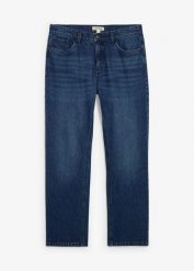Dżinsy ze stretchem o kroju relaxed fit, straight. Niebieskie jeansy męskie bonprix, z jeansu. Za 139.99 zł.