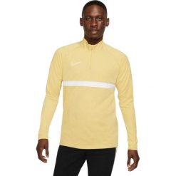 Męska Koszulka Academy 21 DriFIT Quarter Zip Drill Top. Żółte bluzy męskie Nike, m, bez wzorów, bez ramiączek, bez kaptura. Za 217.99 zł.