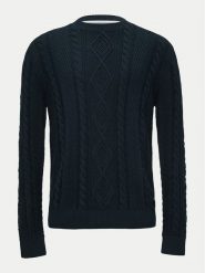 S.Oliver Sweter 2152198 Granatowy Regular Fit. Niebieskie swetry męskie S.Oliver, m, bez wzorów, z bawełny, bez kołnierzyka, bez ramiączek. Za 169.99 zł.