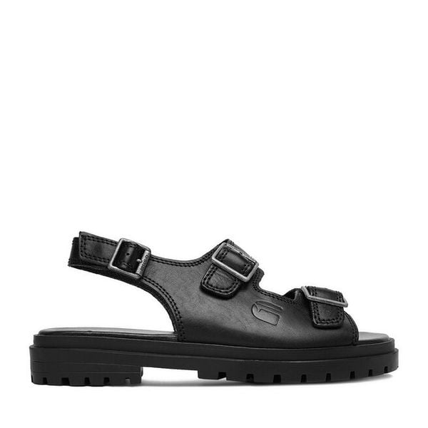Sandały G-Star Raw. Czarne sandały damskie G-Star Raw, bez wzorów, bez obcasa, na płaskiej podeszwie, bez zapięcia. Za 249.99 zł.