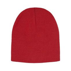 Jednokolorowa Czapka Zimowa Typu Beanie – Zimowa - Czerwona. Czerwone czapki męskie His Story, na jesień, bez wzorów. Za 40.00 zł.