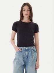 Guess T-Shirt W5BP56 K1092 Czarny Classic Fit. Czarne t-shirty damskie Guess, m, z aplikacjami, z syntetyku, bez kołnierzyka, bez ramiączek. Za 101.00 zł.
