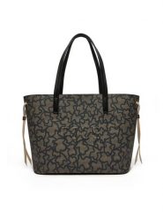 TOUS Torebka Kaos Icon 2002022051 Czarny. Czarne shopperki damskie tous, bez wzorów, ze skóry, bez dodatków. Za 769.99 zł.