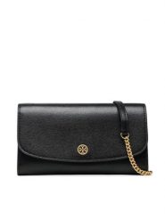 Tory Burch Torebka Robinson Chain Wallet 137152 Czarny. Czarne torebki do ręki damskie Tory Burch, bez wzorów, ze skóry, bez dodatków. Za 939.99 zł.