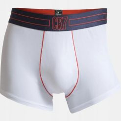 BOKSERKI MĘSKIE BIELIZNA CRISTIANO RONALDO CR7 1 SZT. XXL. Biała bokserki męskie CR7 Cristiano Ronaldo, bez wzorów, z bawełny. Za 79.11 zł.