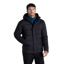 Kurtka Ocieplana Unisex Expert Dla Dorosłych. Czarne kurtki męskie Craghoppers, m, bez wzorów, z materiału, bez ramiączek, z kapturem, trekkingowe. Za 422.99 zł.