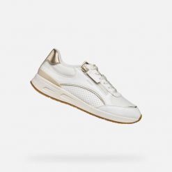 Buty GEOX D BULMYA Biały. Białe obuwie trekkingowe damskie Geox, z materiału, bez zapięcia. Za 370.99 zł.