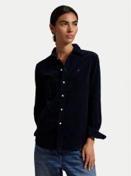 Polo Ralph Lauren Koszula 211A93203008 Granatowy Regular Fit. Niebieskie koszule damskie Polo Ralph Lauren, s, bez wzorów, z bawełny, bez kołnierzyka, bez ramiączek. Za 859.99 zł.