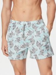 Emporio Armani Szorty kąpielowe EM000583 AF20447 F9045 Niebieski Regular Fit. Niebieskie kąpielówki męskie Emporio Armani, bez wzorów, z syntetyku. Za 439.99 zł.