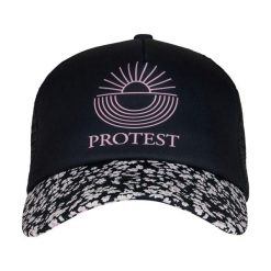 Czapka z daszkiem damska Protest Prtkeewee. Czarne czapki damskie Protest, na lato, bez wzorów, z materiału, sportowe. Za 52.99 zł.