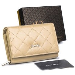 Portfel skórzany Rovicky [DH] R-RD-02-GCL-Q beżowy. Brązowe portfele damskie ROVICKY, ze skóry. Za 89.99 zł.