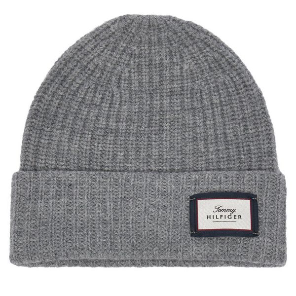Czapka Tommy Hilfiger. Szare czapki męskie Tommy Hilfiger, na zimę, bez wzorów. Za 249.99 zł.