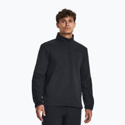 Bluza męska Under Armour Tactical Rival Job Fleece 1/4 Zip. Czarne bluzy męskie Under Armour, m, bez wzorów, sportowe, bez ramiączek, bez kaptura. Za 229.99 zł.