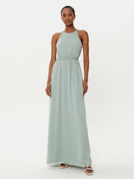 Vila Sukienka koktajlowa Falia 14100342 Zielony Regular Fit. Zielone sukienki damskie Vila, bez wzorów, z syntetyku, wizytowe, bez kołnierzyka, bez ramiączek. Za 109.99 zł.