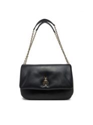 Patrizia Pepe Torebka 8B0221/L113 Czarny. Czarne listonoszki damskie Patrizia Pepe, bez wzorów, ze skóry, bez dodatków. Za 879.99 zł.