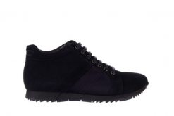 Trampki Bayla-151 D151431-3B Navy, Granat, Skóra naturalna - 45. Niebieskie trampki męskie Bayla, bez wzorów, z materiału, eleganckie, bez zapięcia. W wyprzedaży za 89.10 zł.