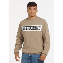 Bluza męska Pitbull Sherwood. Brązowe bluzy męskie PITBULL, l, bez wzorów, sportowe, bez ramiączek, bez kaptura. Za 199.00 zł.
