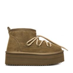 Śniegowce DeeZee. Brązowe śniegowce damskie DeeZee, bez zapięcia. Za 349.99 zł.