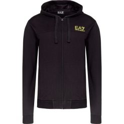 Bluza EA7 EMPORIO ARMANI. Czarne bluzy męskie EA7 Emporio Armani, bez wzorów, z bawełny, z kapturem. W wyprzedaży za 318.00 zł.
