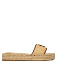 LAUREN RALPH LAUREN Klapki 802P06398003 Beżowy. Brązowe klapki damskie Lauren Ralph Lauren, bez wzorów, z syntetyku, bez obcasa, bez zapięcia. Za 426.99 zł.