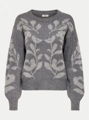 JDY Sweter Helga 15335460 Szary Regular Fit. Szare swetry nierozpinane damskie JDY, s, bez wzorów, z syntetyku, bez kołnierzyka, bez ramiączek. Za 59.99 zł.